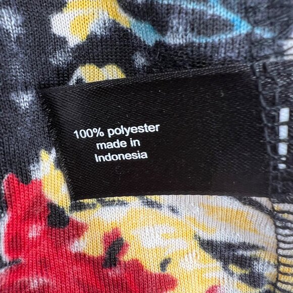 Lane Bryant Floral Print Black Textured Blouse With 3/4 Sleeves Womens Plus Size - Picture 4 of 7